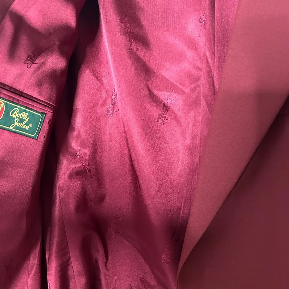 Bobby Jones golf sport coat size 44 cranberry - Picture 9 of 12